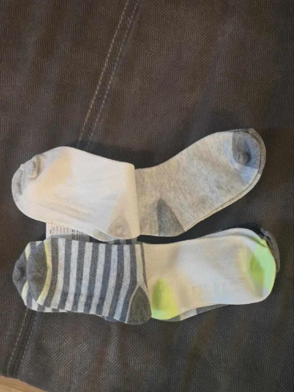 Old Navy Baby Crew Socks - Gray & Light Green (6 Pack)